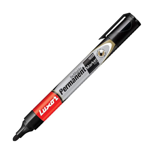 Luxor PERMANENT Marker Pen- Blue/ Black/ Red/ Green (Pack of 2)