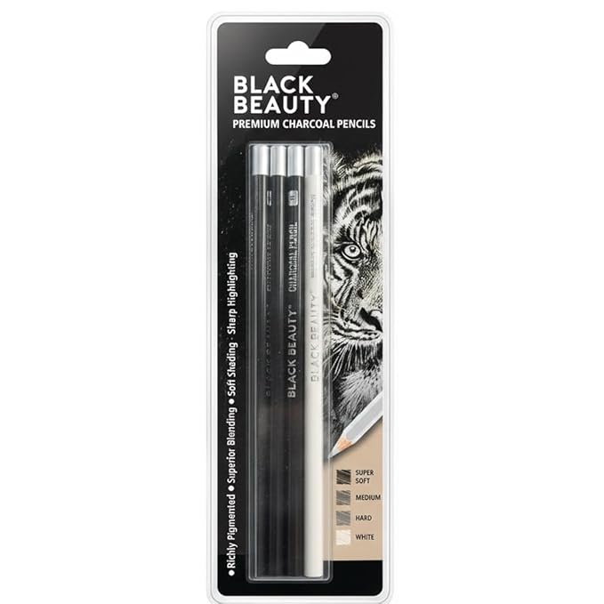 Black Beauty PREMIUM CHARCOAL Pencils