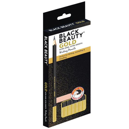 Black Beauty GOLD Writing Pencils (Set of 10)