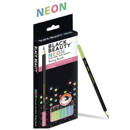 Black Beauty NEON Writing Pencils (Set of 10)
