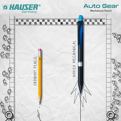 Hauser Artz Mechanical Pencil AUTO GEAR 0.7mm With Lead Tube (Pack of 5)