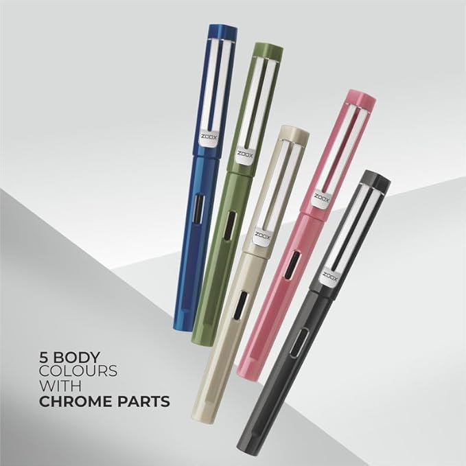 Zoox INK-IT CHROME A9 Fountain Pen- Blue