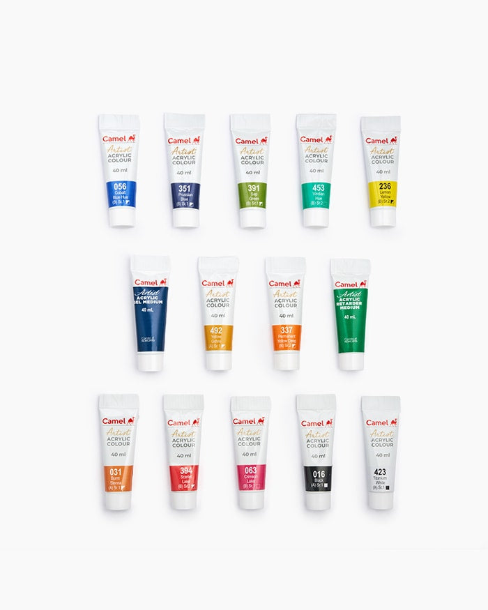 Camel Artist Acrylic Colour 40ml (12 Shades)