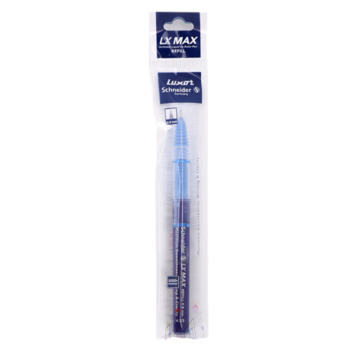 Luxor Schneider LX MAX  Roller Pen Refill- Blue (Pack of 4)