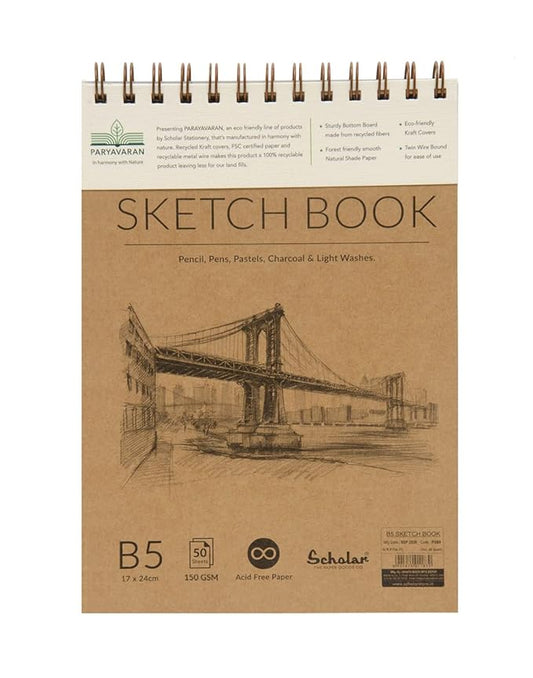Scholar B5 Paryanvaran Sketch Book (50 Sheets)