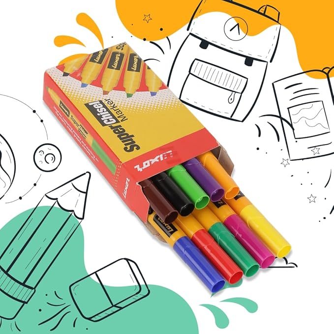 Luxor SUPER CHISEL Marker ASSORTED (Set of 10)