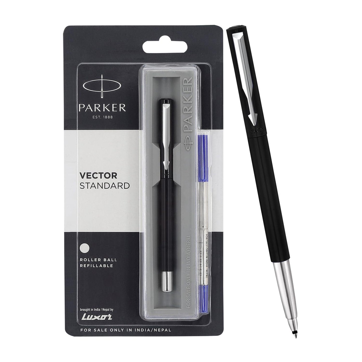 Parker VECTOR STANDARD Roller Ball Pen With Chrome Trim