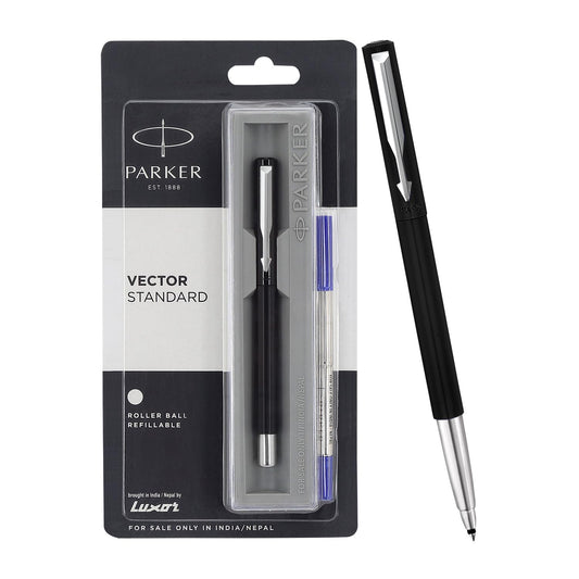 Parker VECTOR STANDARD Roller Ball Pen With Chrome Trim