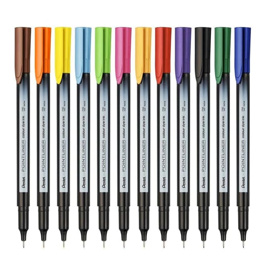 Pentel ARTZ POINTLINER S40 COLOUR DYE Ink (12 Shades)