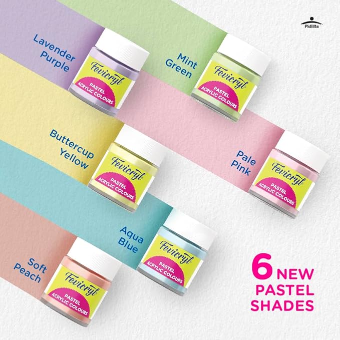 Fevicryl PASTEL ACRYLIC Colours (6 Shades)