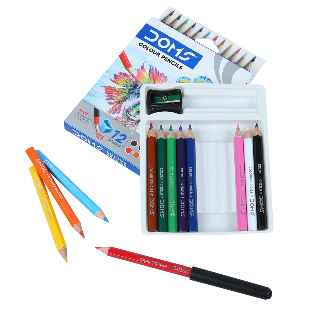 Doms HALF SIZE 12 Shades Pencil Colour