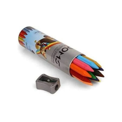 Doms PLASTIC CRAYONS 14 Shades Tin Pack