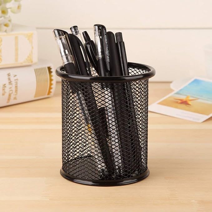 Khyati ROUND Black Metal Pen Stand