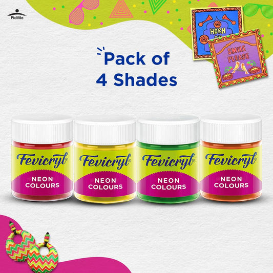 Fevicryl Acrylic Neon Colours (Set of 4)