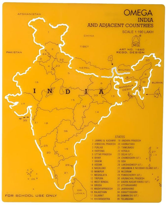 Omega India Map Stencil