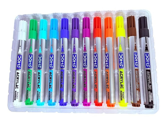 Doms Acrylic Paint Marker - 12 Shades