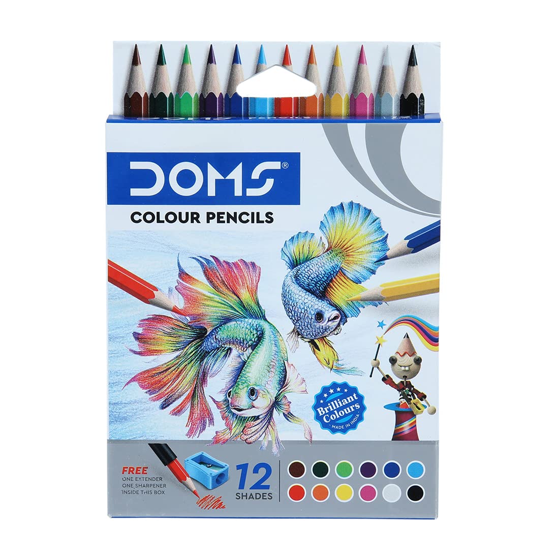 Doms HALF SIZE 12 Shades Pencil Colour