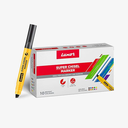 Luxor SUPER CHISEL Marker ASSORTED (Set of 10)