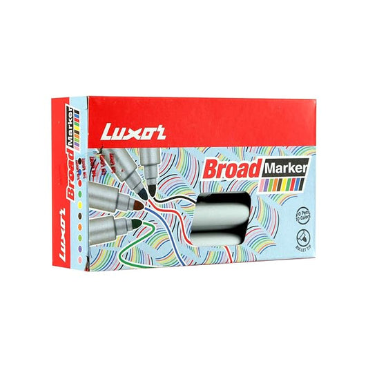Luxor BROAD MARKER ASSORTED (Pack of 10)
