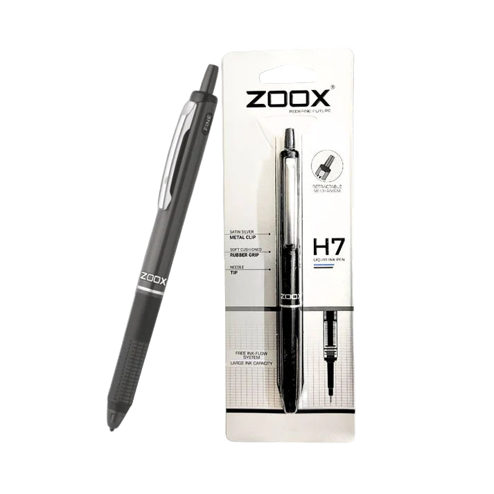 Zoox H7 Liquid Ink Pen- Black