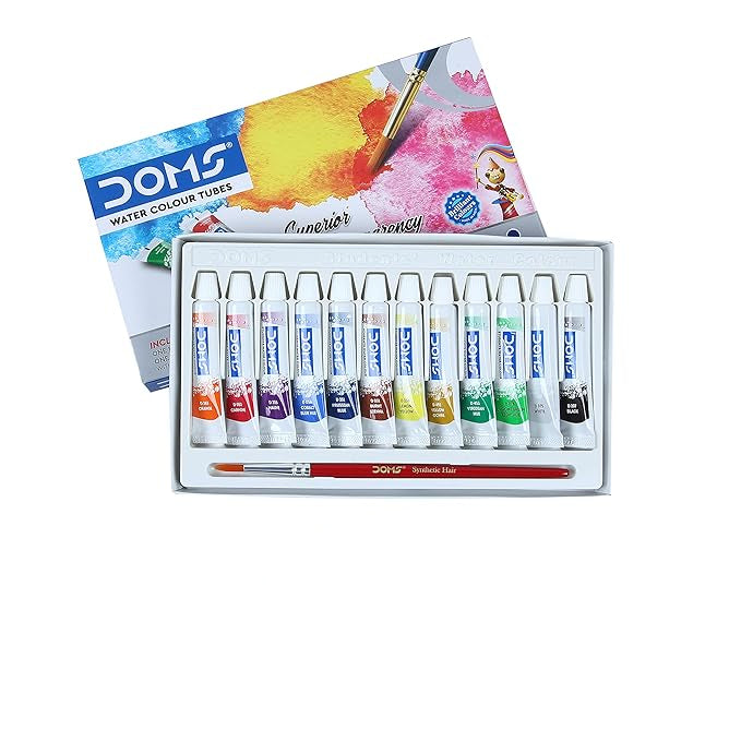 Doms WATER COLOUR Tube 12 Shades