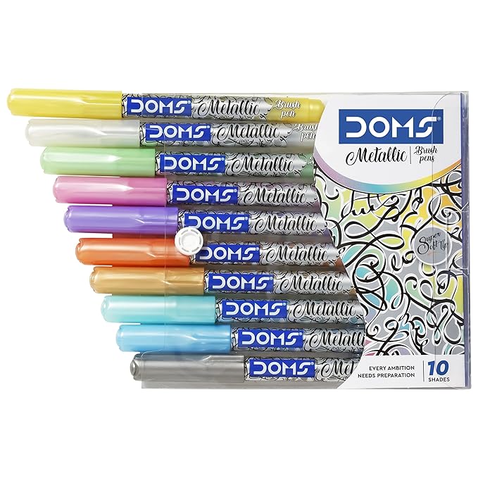Doms METALLIC Brush Pen (10 Shades)
