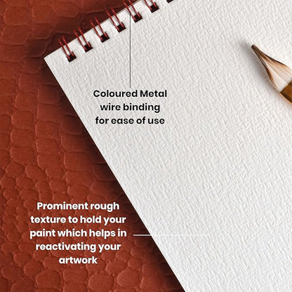 Scholar A4 Watercolour Cold Press Pad 300 GSM - Wiro (12 Sheets)