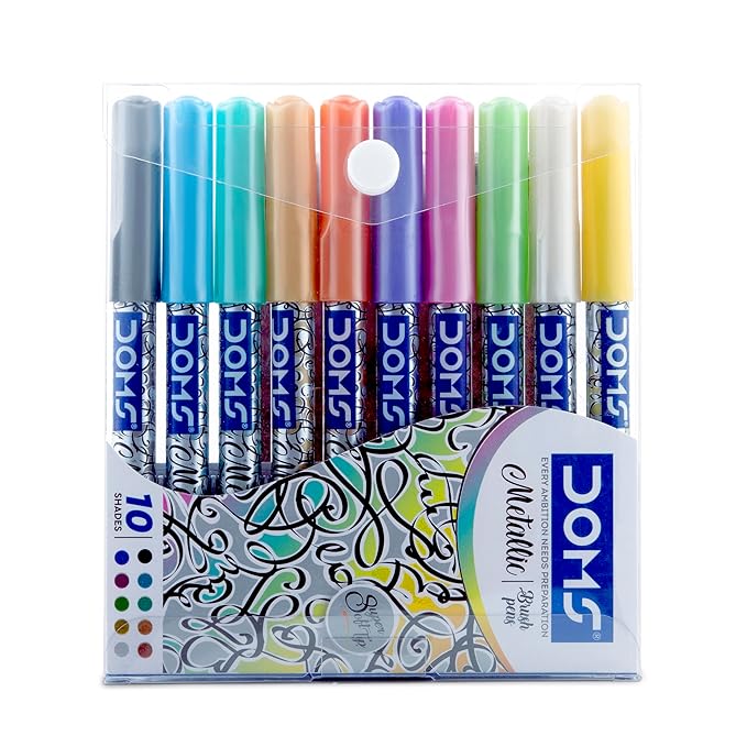 Doms METALLIC Brush Pen (10 Shades)