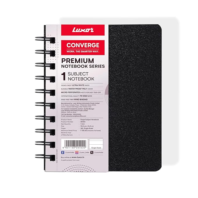 Luxor PREMIUM WIRO SERIES A5 NoteBook 160 Pgs