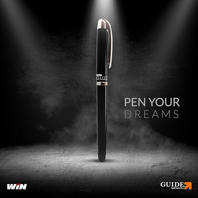 Win GUIDE Ball Point Pen- Black (Pack of 5)