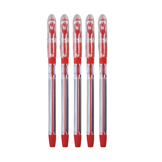 Cello GRIPPER Ball Pen- Red (Pack of 5)