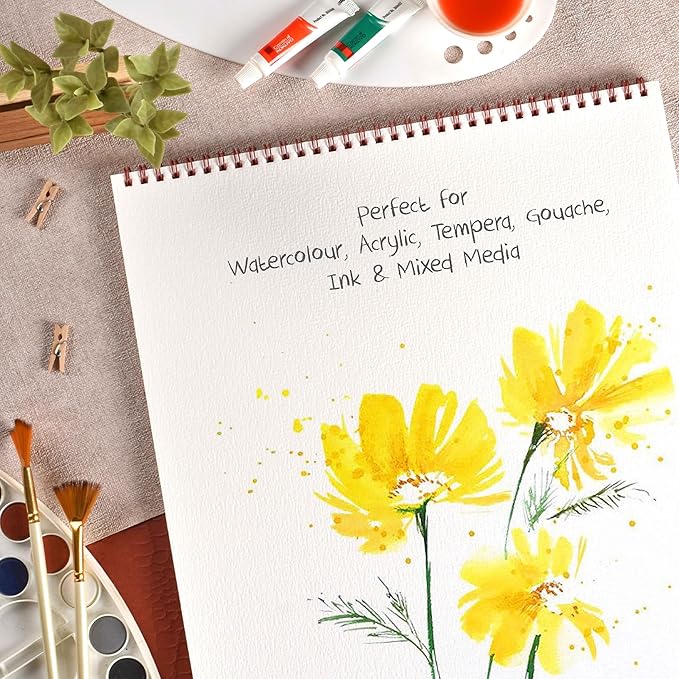 Scholar A5 Watercolour Cold Press Pad 300 GSM (Wiro 12 Sheets)