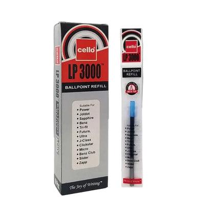 Cello LP 3000 Ball Pen Refill- Blue (10 Pcs)