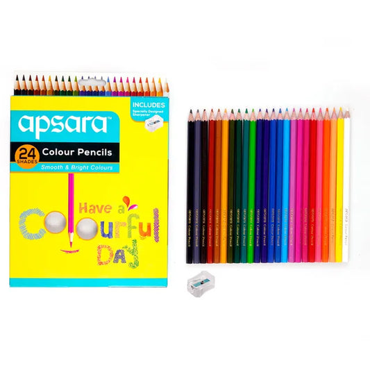 Apsara Pencil Colour FULL SIZE (24 Shades)