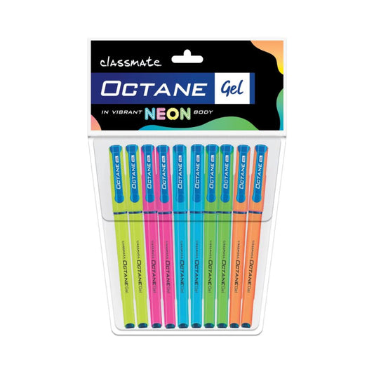 Octane NEON Gel Pen (Pack of 10)