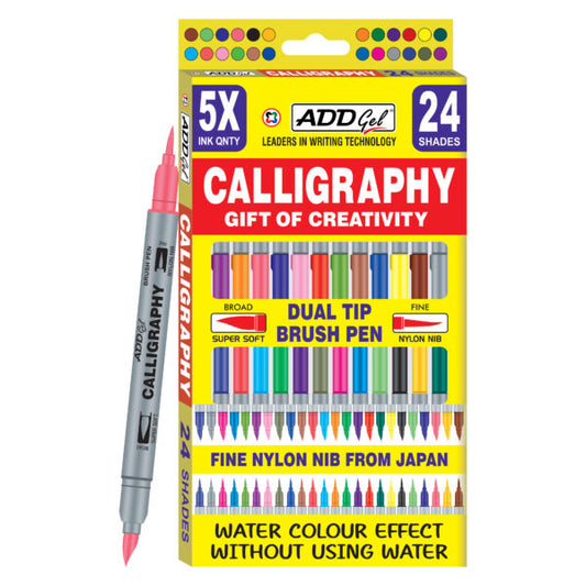 Add Gel CALLIGRAPHY  24SH Dual Tip Brush Pen