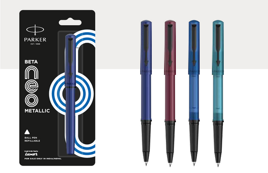PARKER BETA NEO METALLIC BALL PEN WITH COATED CLIP