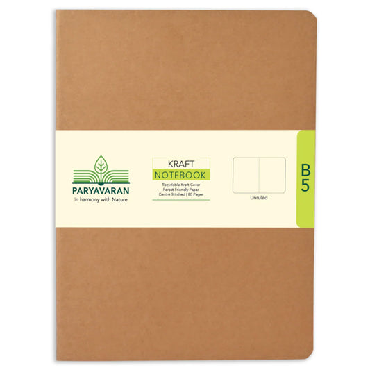 Scholar B5 Paryavaran Notebook (Unruled) - 80 Pages