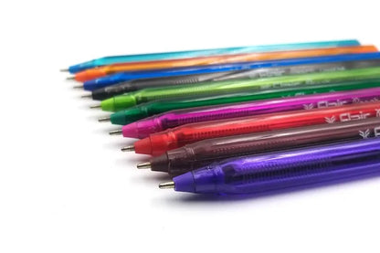 Flair PEACH Ball Pen (Set of 10 Colours)