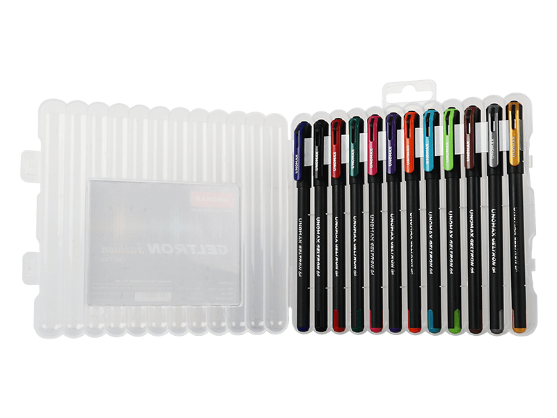 Unomax GELTRON FASHION Gel Pen (12 Pcs Set)