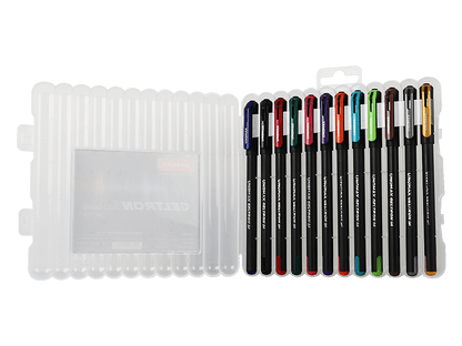 Unomax GELTRON FASHION Gel Pen (12 Pcs Set)