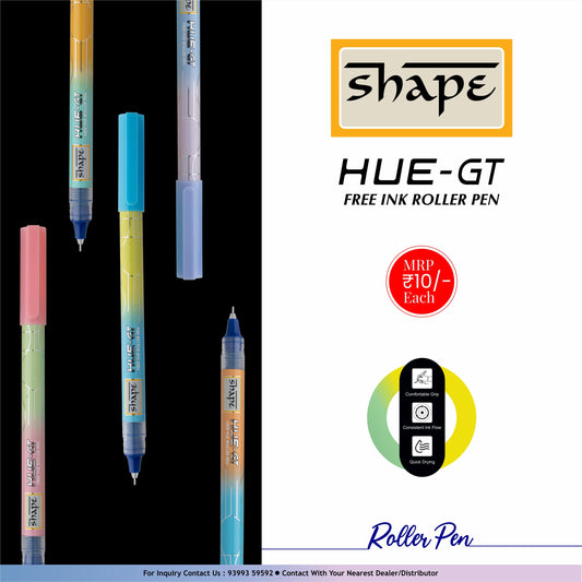 Shape HUE-GT Roller Pen (Pack of 10)