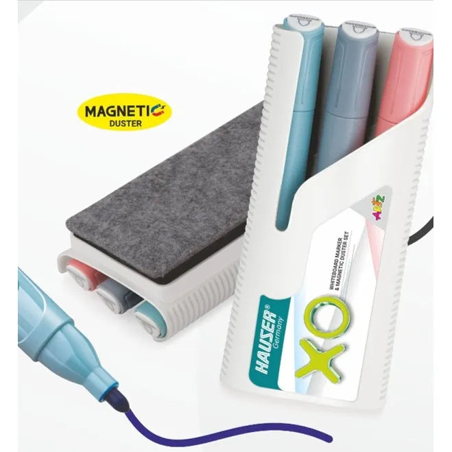 Hauser Artz XO White Board Marker & Duster Set