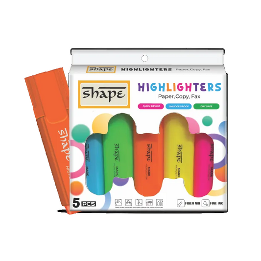 Shape Highlighter Assorted (Set of 5)