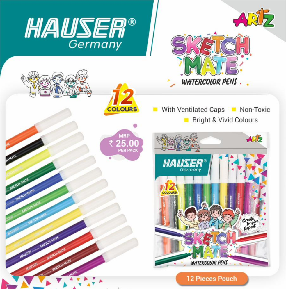 Hauser Artz SKETCH MATE Sketch Pen (12 Shades)