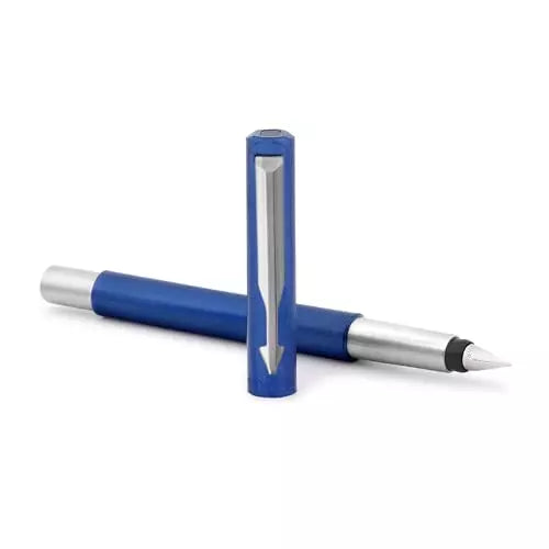 Parker VECTOR STANDARD METALLIC FOUNTAIN PEN WITH CHROME TRIM