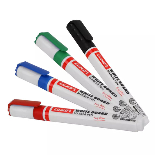 Luxor WHITEBOARD Marker- Blue/ Black/ Red/ Green (Pack of 2)
