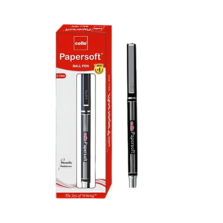 Cello PAPERSOFT Ball Pen- Black