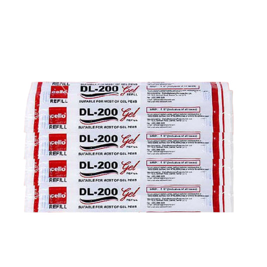 Cello DL-200 Gel Pen Refill- Black (10 Pcs)