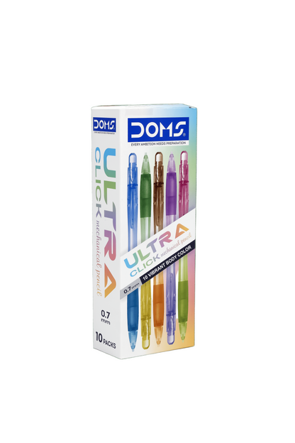 Doms ULTRA CLICK Mechanical Pencil 0.7mm (Pack of 10)